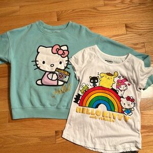 Hello Kitty sweatshirt with free bonus T-shirt. Size girls 11/12.